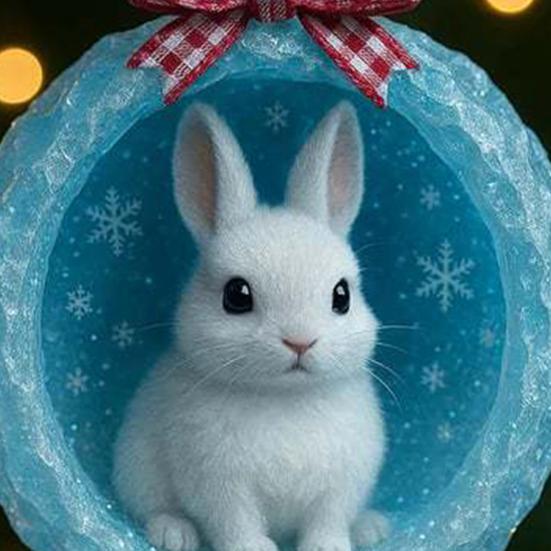 Kutup Hayvanı Yılbaşı Süsleri 2D Akrilik Buzlu Mağara Askılı Dekor Kutup Ayısı Penguen ile Noel Ağacı Süsü