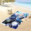 Genshin Print Beach Towel, Large Soft Quick Dry Towel for Beach Camping Swimming