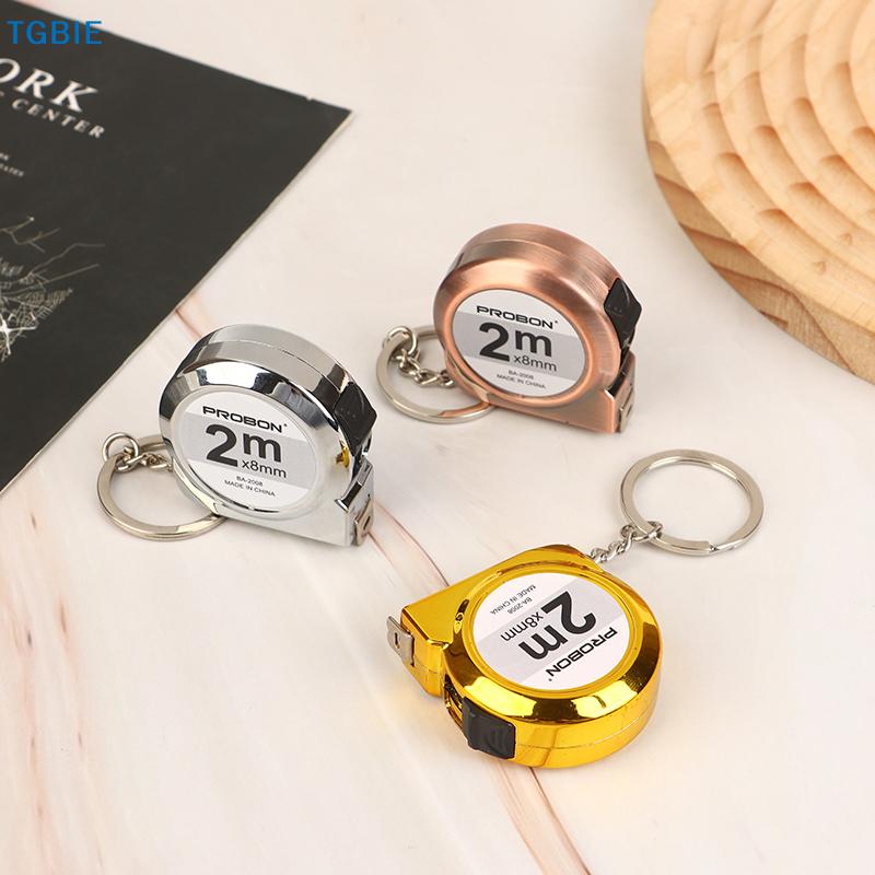 [TL][Y]Mini Small Portable Tape Measure Portable Key Chain 2 M Ruler Household Steel Tape Measure