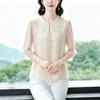 La Chapelle Elegant Embroidered Chiffon Shirt