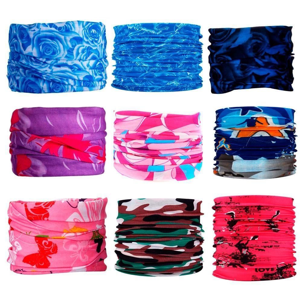 Pañuelo Bandana Multiestilo Protección UV Bufanda Mágica para Cuello Cinta para la Cabeza Cortavientos Estampado Bufandas para Ciclismo Gorro para Esquí Pesca