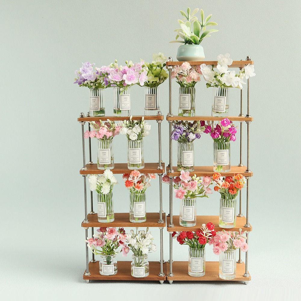 Multicolor Dollhouse Flower Vase 1/6 1/8 1/12 Dollhouse Ornament Toy Doll Floral