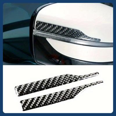 2Pcs Carbon Fiber Car Rearview Mirror Crash Strip, Universal Protective Cover Is Suitable for All Cars Car Side Mirror Protector