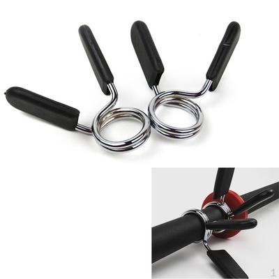 2 Pieces 1'' Barbell Spring Clamp Dumbbell Gym Weight Bars 25mm Clips Collar