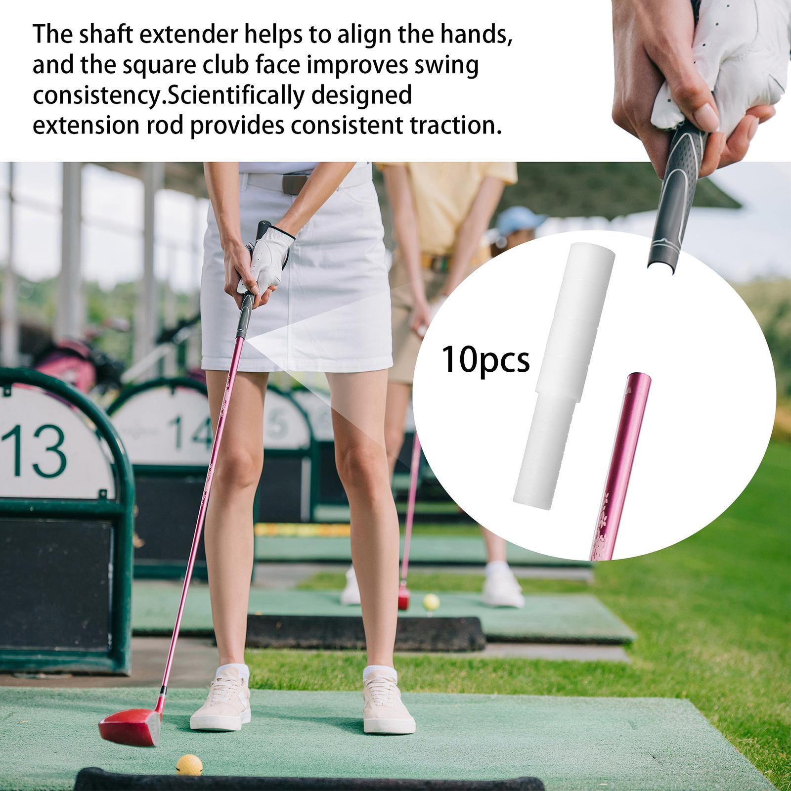 10 штук Удлинители для гольф-клубов Аксессуары Оборудование Высокая производительность Запасная часть Белый Out Dia 13.32 mm