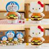 Soft Hamburger Cat Cartoon Plush Doll For Girls Birthday Gift Wholesale