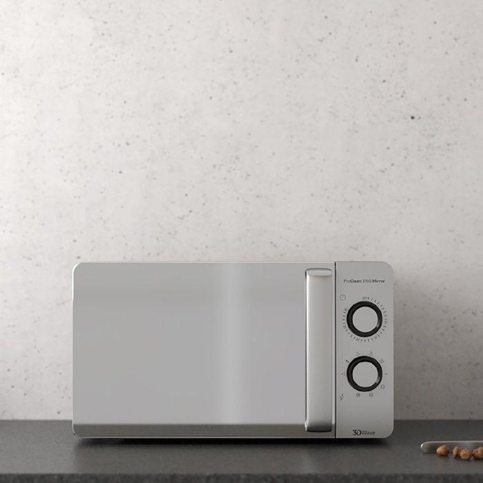Cecotec ProClean 3160 Revêtement Miroir Pour Un Meilleur Nettoyage Technologie 3DWave Grill 800 W 20 L Design Élégant Avec Porte Mir