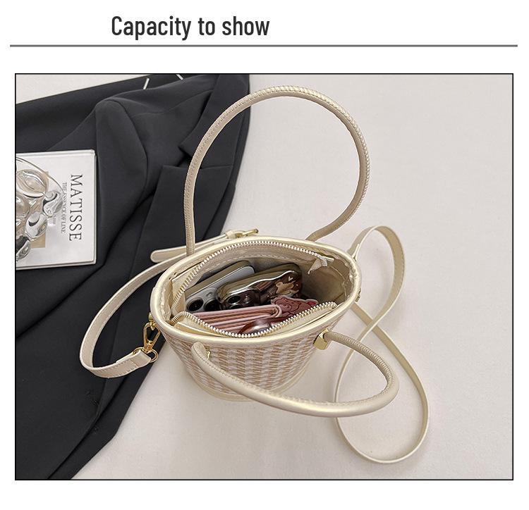 2025 DIY Song Brocade Fabric Large Bucket Shoulder Bag - Chinese Style