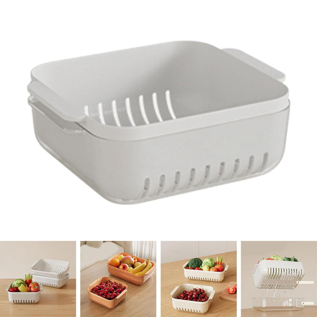 Layer Vegetable Washing Strainer Bowl for Fresh Produce