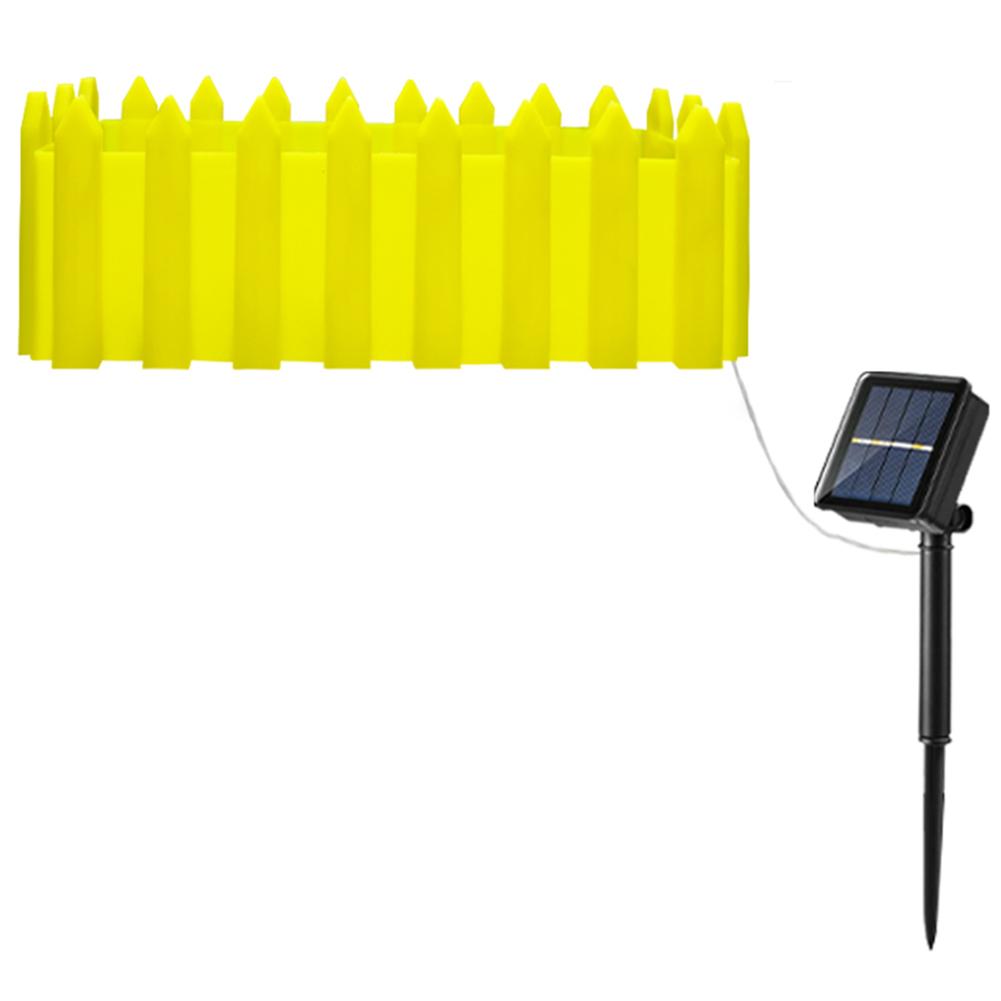 

Plastic Picket Fence Garden Border Outdoor Garden Edging Border with Solar LED Light IP65 Waterproof Patio Yard Landscape Lights жёлтый