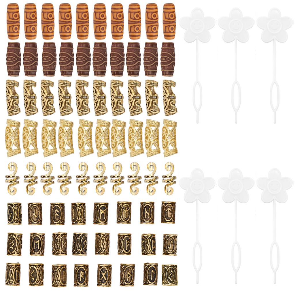 Haarröhrchen-Perle Herren Damen Legierung Harz Dreadlocks Bart-Perle Haar-Spiralen Zubehör für Party Dating