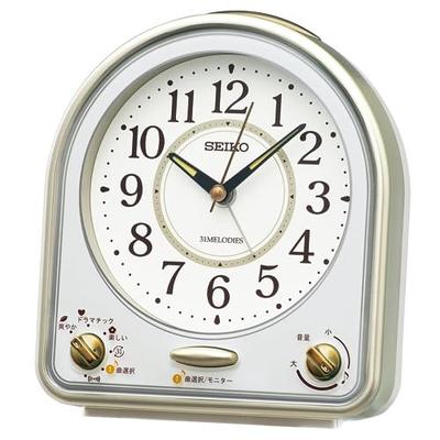 Alarm Clock Table Clock Analog 31 Songs Melody Alarm Light Gold Pearl/Partial White Pearl 139 X 126 X 70mm QM750G