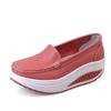 Women's Platform Heels Cow Two-layer Leather Black Women's Shoes Breathable Fashion Flat Shoes Thick-soled Women's Nurse Shoes