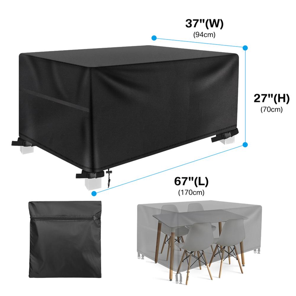 Garden Furniture Cover Waterproof Windproof Anti-UV Heavy Duty Rip Proof 111D Oxford Patio Table Chair Sofa Furniture Protector