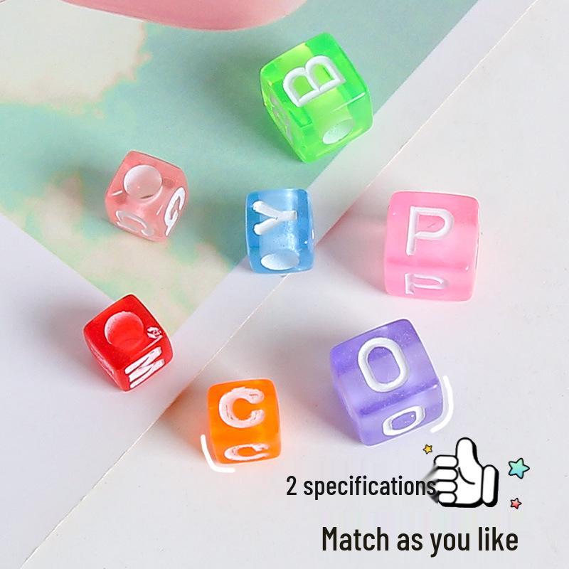 Acrylic Letter Beads for DIY Jewelry: Colorful Crafting Accessories for Keyrings, Bracelets, and More