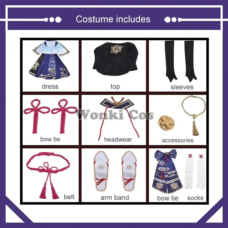 Kamisato Ayaka Cosplay Costume Wig Impact Ayaka Cosplay Dress Folding Fan Ayaka Shoes Full Set