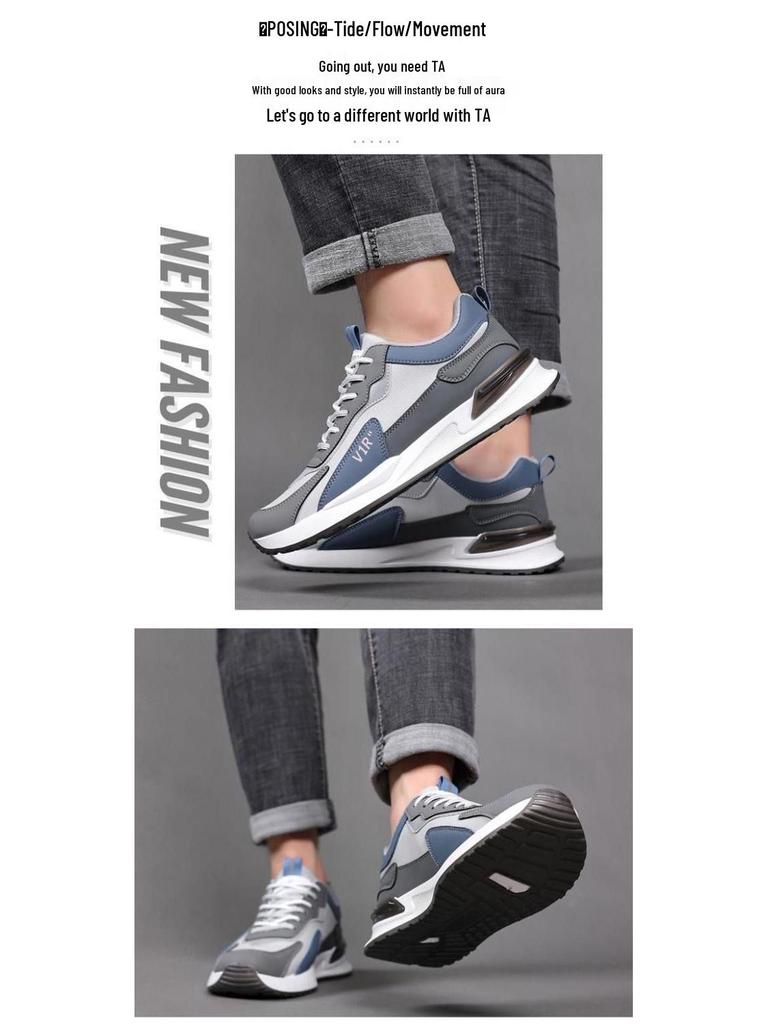 Pánské prodyšné síťované tenisky - Pohodlné, všestranné, ležérní běžecké boty se silnou podrážkou