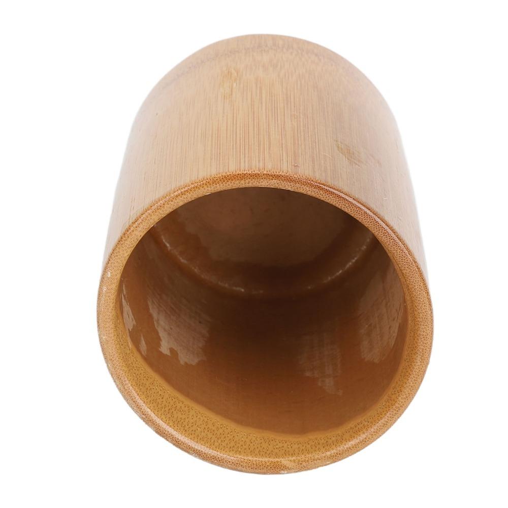 Cylinder Cylinder Bamboo Tool Holder Bathroom Toothbrush Cosmetic Brush Organizing