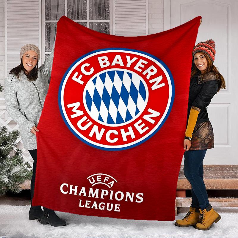 1pc B-Bayern Munich (4) Theme Blanket - Digital Print, Polyester, Cozy for All Seasons, Perfect for Outdoor, and Travel