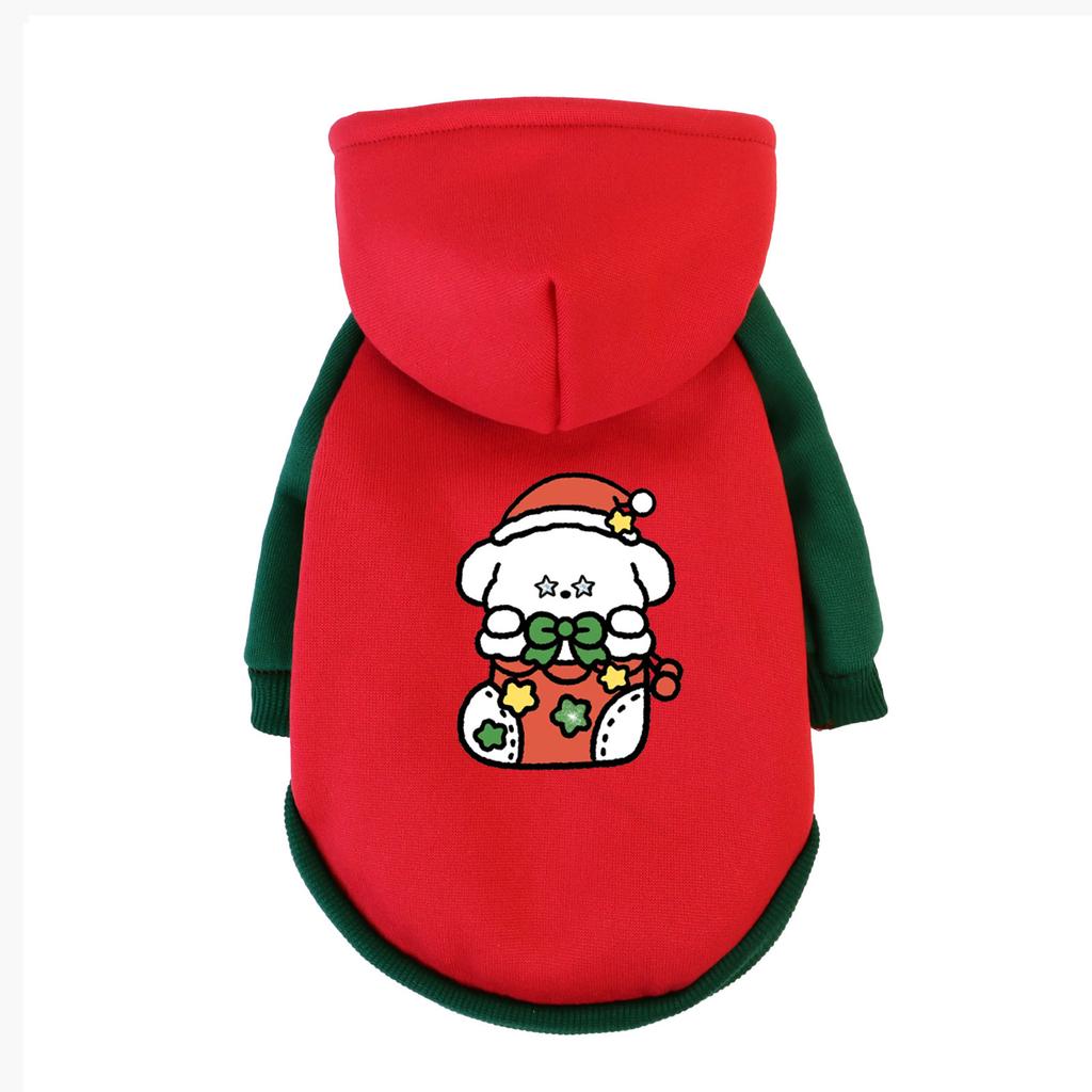 Pet Christmas Hooded Sweatshirt Cats & Dogs Fashion Winter Warm Clothes Suitable For Cats ,TeddyGolden Retriever Party supplier