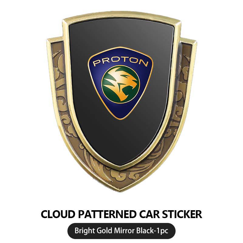 3D Metal Car Side Body Trunk Decoration Emblem Sticker Shield Styling For Proton Iriz Exora Preve Gen-2 X70 Inspira Waja Perdana