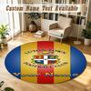 Round Rug Custom NameLuton Town Pattern Non Slip Carpet Home Floor Decor