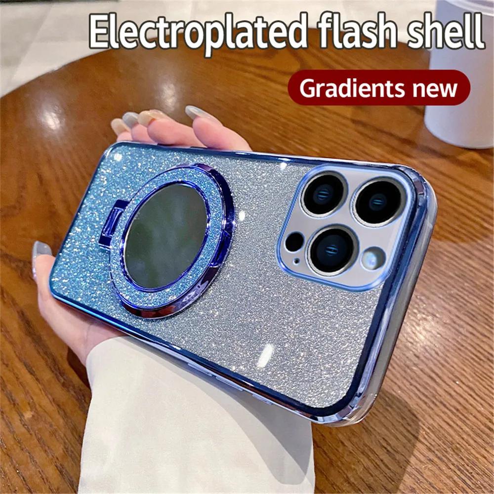 Mirror Bling Glitter Plating Gradient Phone Case For Samsung Galaxy A52 A32 A22 A12 A72 A71 A51 A31 A21S A50 A20 A30 Back Cover