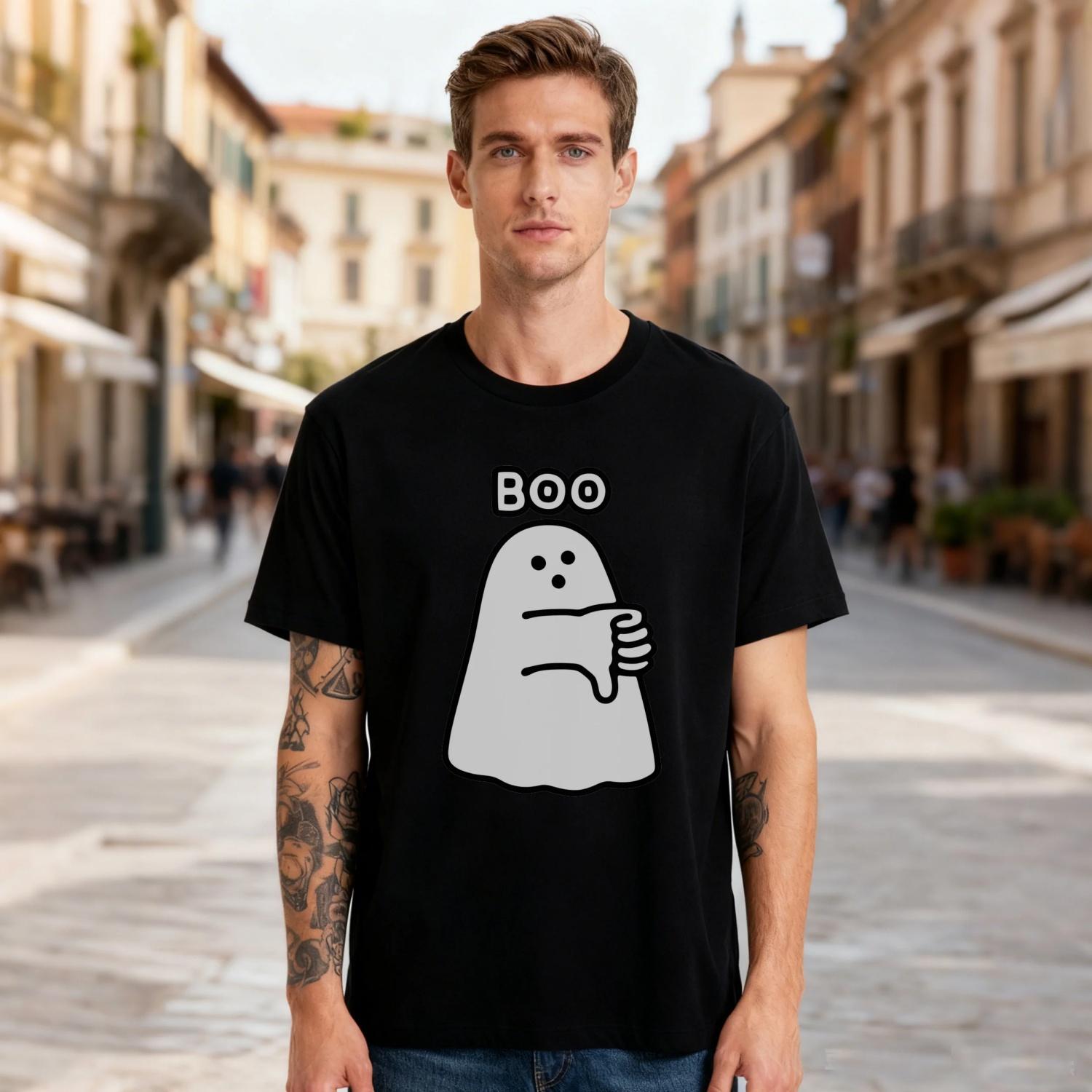 

GHOST OF Футболка Модная Повседневная Крутая футболка Свитшоты Харадзюку рубашка с круглым вырезом Унисекс Одежда S чёрный