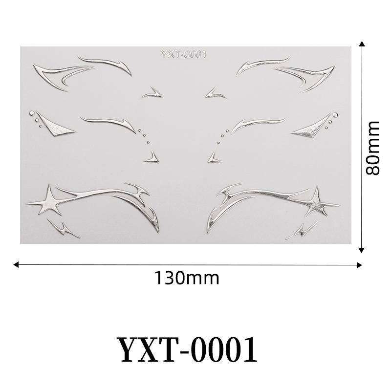 Temporary Gold Butterfly Eye Stickers Hypoallergenic Foil Face Customizable Tattoo Designs Parties Face Tattoo