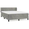 VidaXL Divan Bed and Mattress Light Grey 140x190cm Velvet 3127607