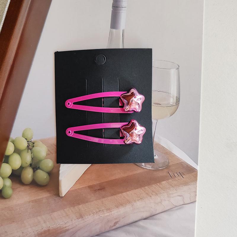 

2PC Colorful Star simplicity cute BB Hair Side Clips Hairpin Cute Girls Women Hair Accessories Ornament