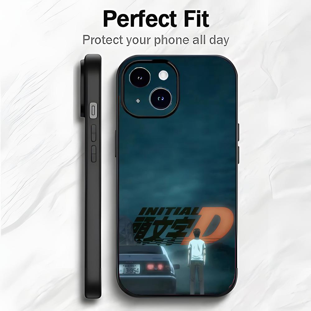 Racing Classic Japanese Anime I-Initial D Phone Case Phone Case Soft Packaging Lightweight For iPhone17 16 15 14 13ProMax