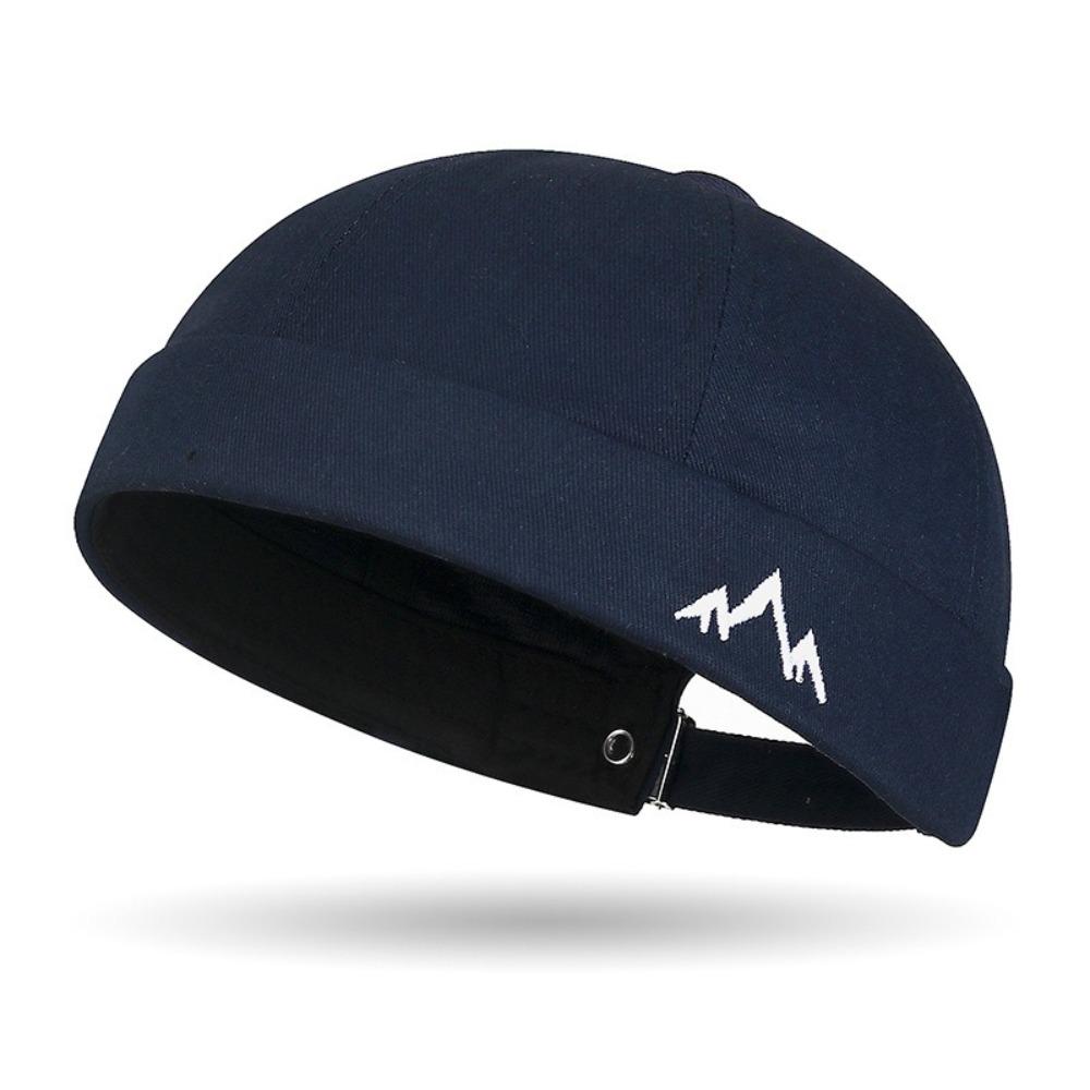 Solid Color Docker Cap Adjustable Beanie Bonnet New Brimless Hat Unisex