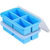 1 Cup Silicone Freezer Trays with Lid, Soup Freezer Trays & Molds & Containers,Large Silicone Ice Cube Tray For Freezing