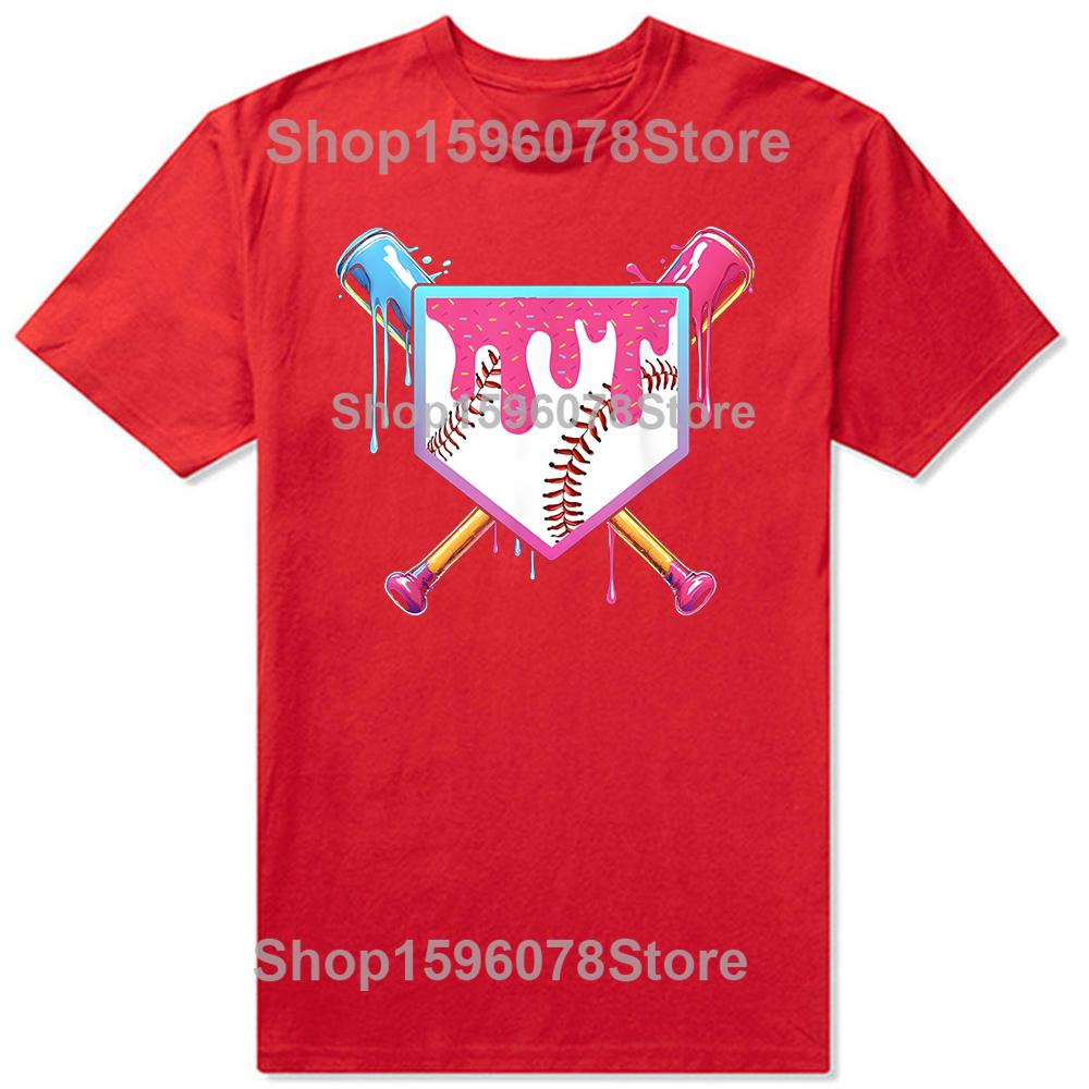 Funny Baseball Ice Cream Graphic T Shirts Unisex Unisex Pure Cotton Humor Streetwear Tee Shirt Short Sleeve Unisex Loose Clothing