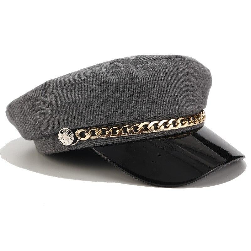 Hats for Women Cap Female Fashion Wild Solid Color Navy Cap Beret British Retro Fashion Painter Hat Berets