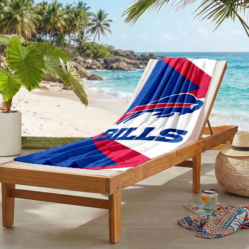 Bills Team Fashion Beach Towel: Ideal for Summer Adventures Soft, Absorbent and Quick Drying Suitable for Swimming and Bathing