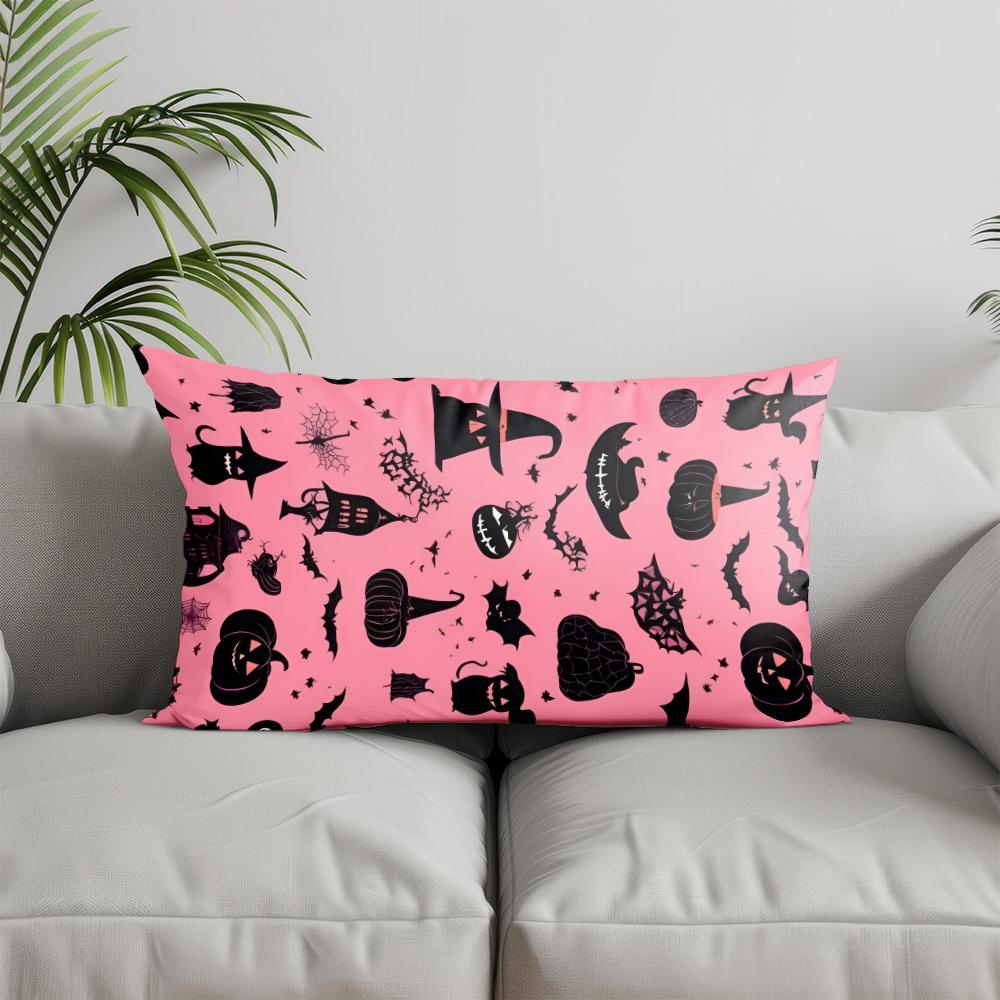 

Домашний Декор Рождественский Узор с Привидениями Наволочка Подходит для Дивана Спальни Автомобиля Чехол для Подушки Подушка Прямоугольная Подушка для Спины 30x50cm