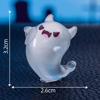 1Pcs Figurine Luminous Miniature Funny Ghost Micro Landscape Ornament Glowing In Dark For Halloween Decorations Home Desk Decor