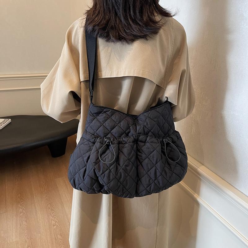 Large Capacity Tote Bag Women's Rhomboid Bag Commuter Crossbody Bag