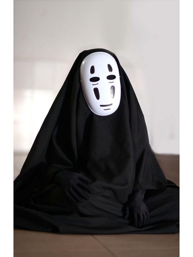 Set Costume Cosplay Senza Faccia di La Città Incantata con Maschera & Guanti