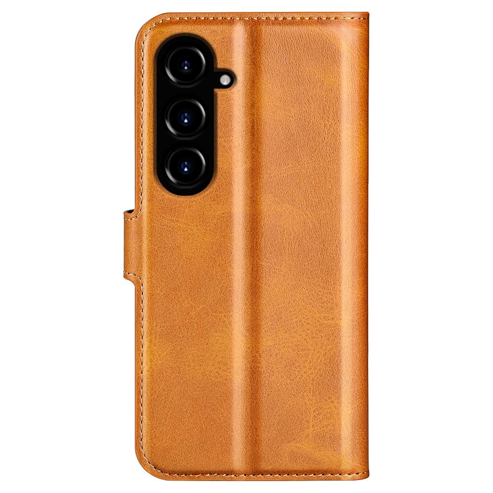 For Samsung Galaxy S23 FE Calf Texture Anti-fall Case PU Leather Wallet Stand Phone Cover