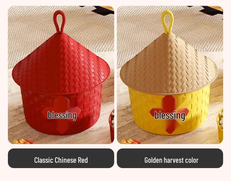 Granary Fruit & Nut Storage Bowl - Melon Seed, Candy, Snack Tray for Living Room