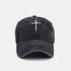 Cross Nail Baseball Cap for Men and Women's Fun Adjustable Soft Top Washed Old Cotton Hat Fashionable Personalized Cap