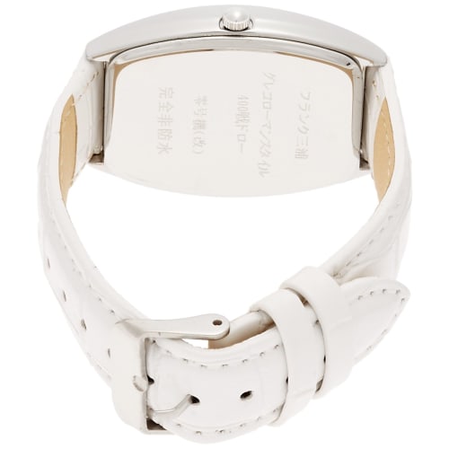 Frank Miura FRANKMIURA Watch, Unit Zero, Commemorative Model for 400 Undefeated Greco-Roman Fights, Leather Strap, Colorful White, FM00K-CRW