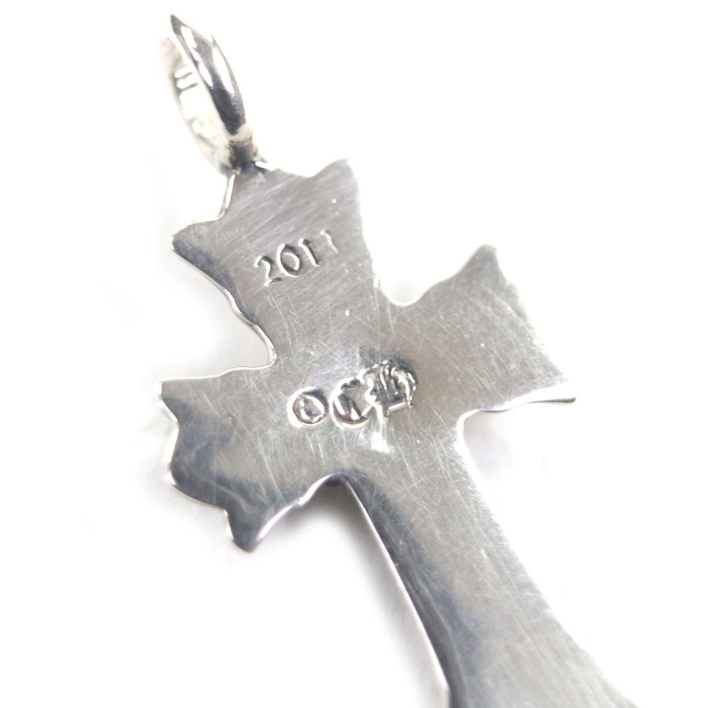 Ausgezeichneter CHROME HEARTS Anhänger DBL CH CRS Doppel-CH-Kreuz-Charm Silber 925 Gebraucht