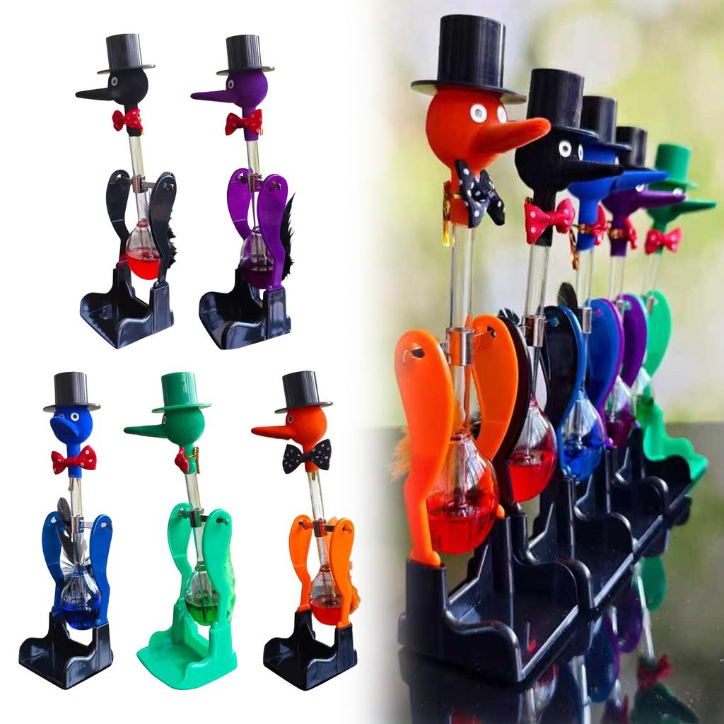 Drinking Bird Non-Stop Liquid Drinking Glass Lucky Bird Duck Bobbing Magic Prank Toy Decoration Crafts Children Educational Toy