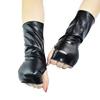 Erotic Patent Leather Leaky Finger Short Gloves Halloween Gloves Cosplay Costume Punk Style Performance Gloves