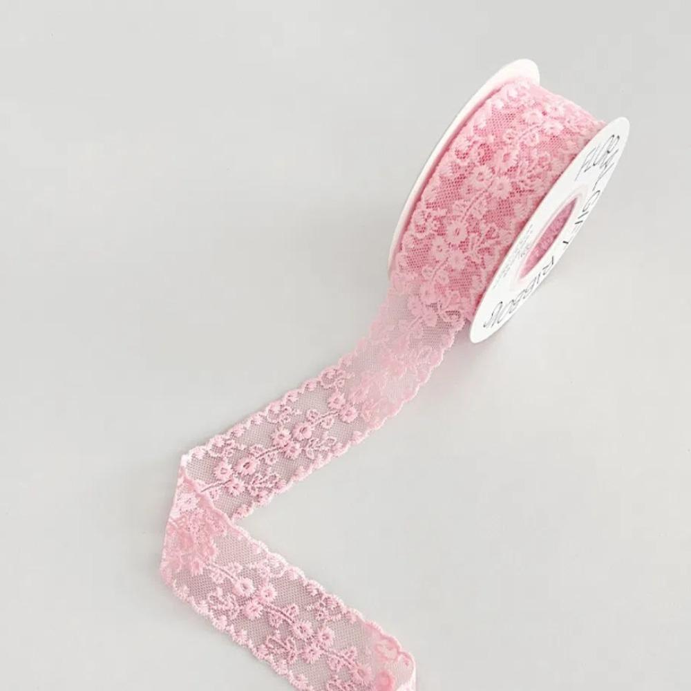 Dekoracyjna 38mm Koronkowa Rzeźbiona Wstążka Ażurowa Ręcznie Robiona DIY Jedwabna Wstążka 8 Jardów Materiały Prezentowe Wstążka do Pakowania Prezentów Tkanina