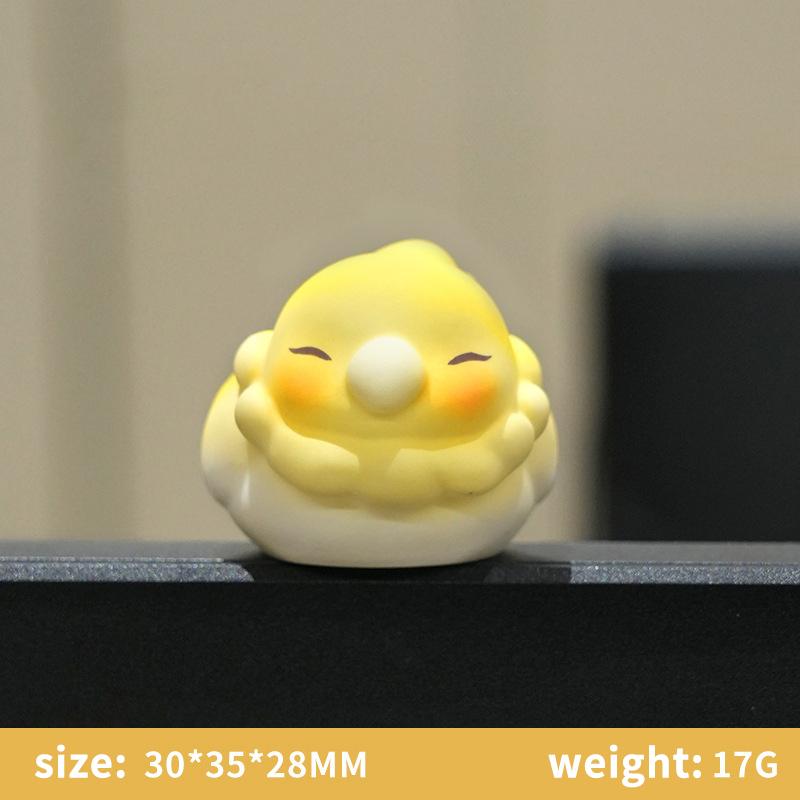 Adorable Mini Yellow Chick Figurines Cartoon Kawaii Decor Ornament for Office Desk Teen Bedroom Birthday Gift